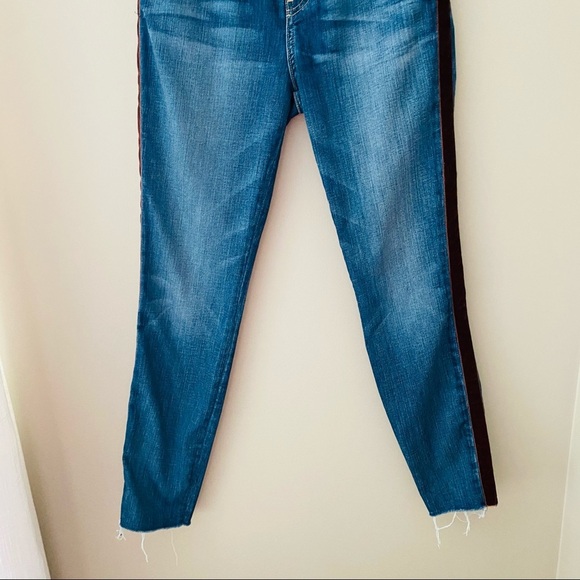 Current/Elliott Stiletto Velvet Striped Jeans Sz 26 - Picture 3 of 11